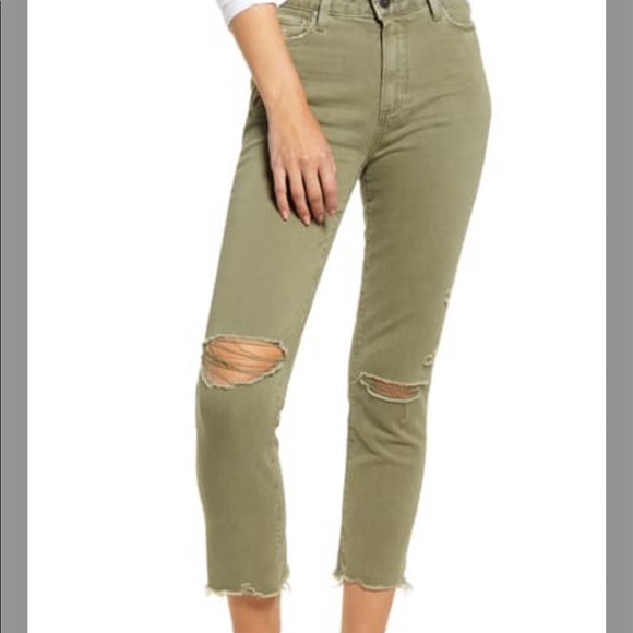 PAIGE Denim - Paige HOXTON crop skinny jean military green